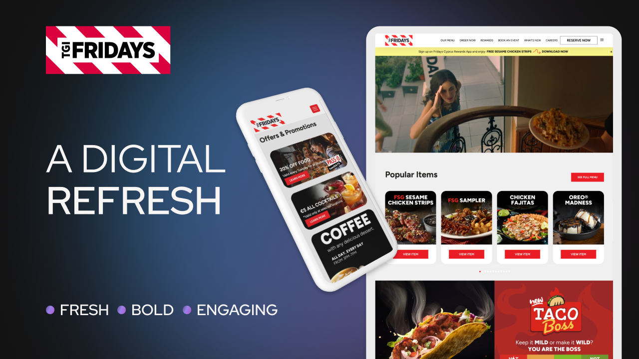 Elevating TGI Fridays Cyprus: A Digital Refresh with Ideaseven